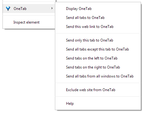 OneTab doesn't work (can't open the extension page to see stored tabs -  Orion Public Issue Tracker